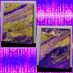 Purple Haze acrylic glitter art